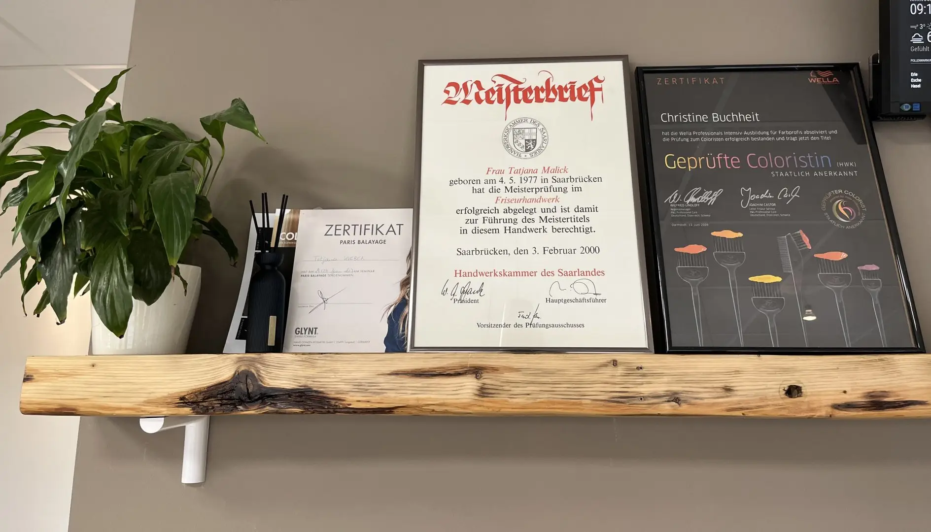Blick in den Salon Zum Friseur in Saarbrücken-Ensheim